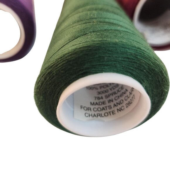 Serger Thread Polyester Sewing Thread Lot Assorted Colors Red Green Purple - Picture 6 of 9